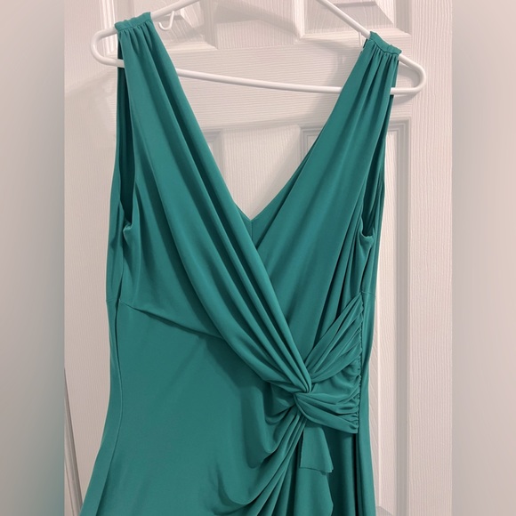 162. Lauren Ralph Lauren green floor length maxi dress sz US 12 (fits Large-14 - Picture 4 of 13